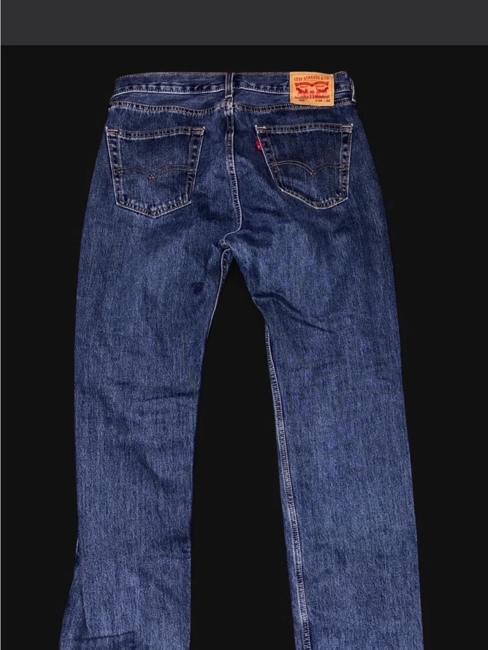Levi's Men's Relaxed Dark Blue Denim Jeans